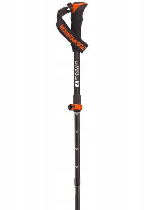 Трекінгові палиці mountain goat pro+ 43-130 см mg0008 black/orange2 фото