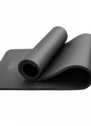 Килимок (мат) спортивний 4fizjo nbr 180 x 60 x 1 см для йоги та фітнесу 4fj0015 black