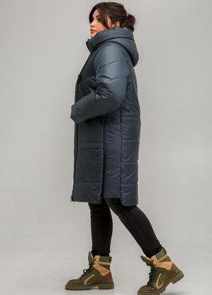 Пальто варшава тёмно-бирюзовый 54 (101542)4 фото