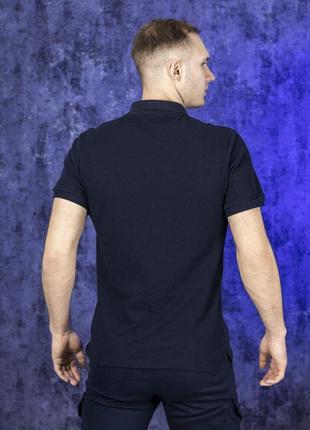 Чоловіча футболка поло темно-синя pobedov loft4 фото