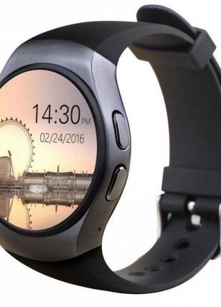 Умные smart watch kw18. цвет: черный
