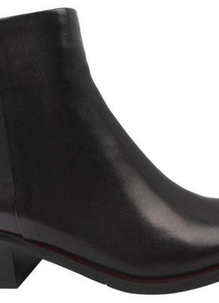 Ботинки женские из натуральной кожи, на низком ходу, цвет черный, vidorcci, 393 фото
