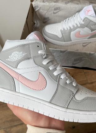 Jordan 1 retro custom light grey/smoke white 36