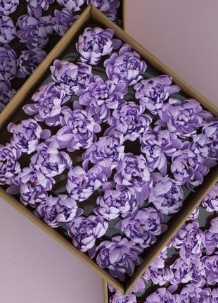 Квіти із мила — хризантема люкс лавандова