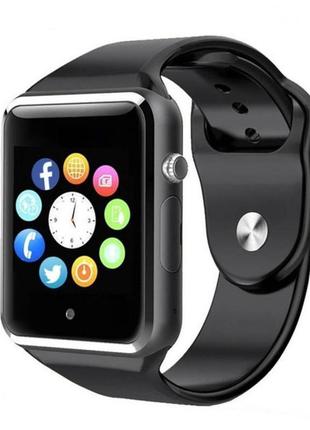 Смарт-часы smart watch a1 умные электронные со слотом под sim-карту + карту памяти micro-sd. цвет: черный6 фото