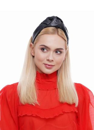 Тюрбан-обруч из эко кожи, повязка обруч, повязка на голову