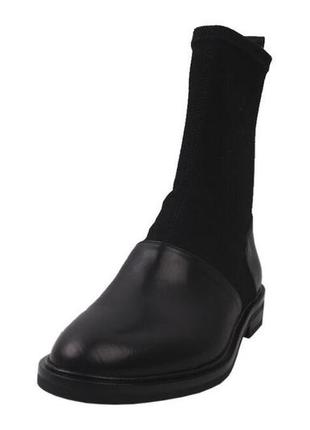 Ботинки на низком ходу женские basconi натуральная кожа, цвет черный, 395 фото