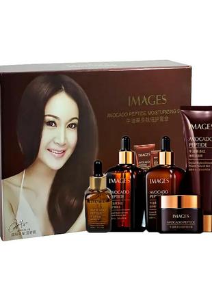 Набір images beauty avocado peptide 6в1 з пептидами авокадо догляд за обличчям