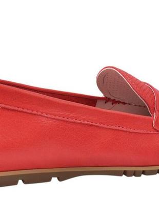 Туфли женские из натуральной кожи, на низком ходу, красные, arees, 384 фото