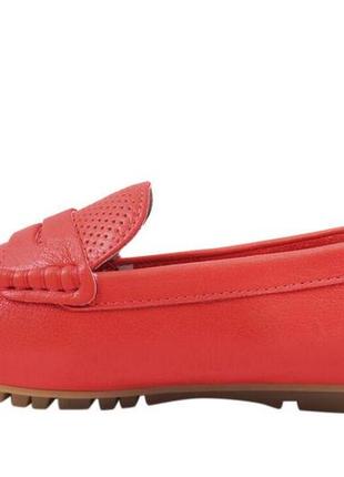 Туфли женские из натуральной кожи, на низком ходу, красные, arees, 382 фото