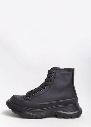 Ботинки женские на шнурках, цвет черный, 209r166-31
