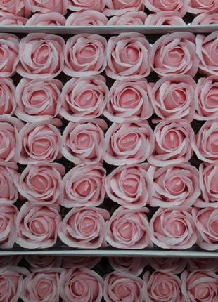 Мильна троянда ніжно-рожева для створення розкішних нев'янучих букетів і композицій з мила