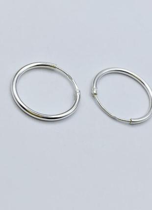 Сережки-кольца серебряные d=15mm 0,6 г