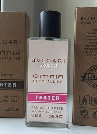 Тестер duty free! крутий парфюм-легенда bvlgari omnia crystalline 60ml абсолютно новий.