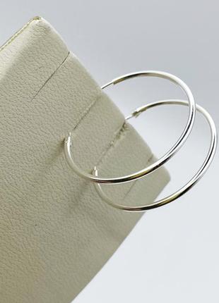Сережки-кольца серебряные d=25mm 1,1 г