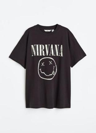 Футболка жіноча h&m nirvana розмір lm