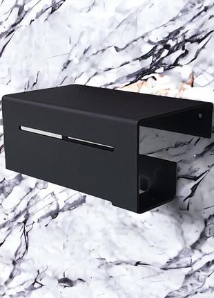 Тримач для туалетного паперу лофт p010-lmw чорний