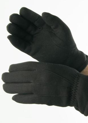Мужские зимние трикотажные перчатки с искусственным мехом (арт. 18-1-29/3) м1 фото