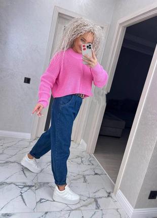 Стильный  укороченный женский 
свитер «алия»
станет идеальным тандемом в образах с высокими джинсами или брюками!2 фото