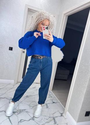 Стильный  укороченный женский 
свитер «алия»
станет идеальным тандемом в образах с высокими джинсами или брюками!7 фото