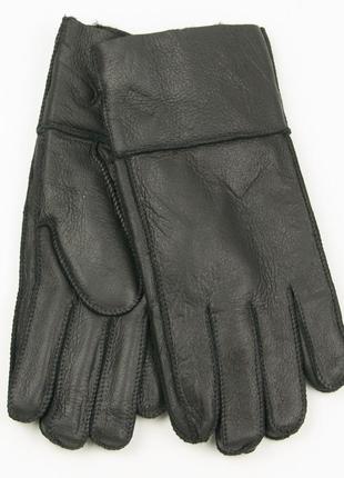 Мужские зимние перчатки из натуральной кожи (арт. 19m1-2) l2 фото