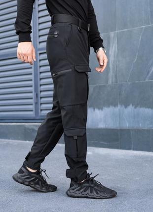 Чоловічі тактичні водонепроникні штани на флісі хакі чорні6 фото