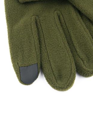 Мужские флисовые перчатки (арт. 23-4-8) хаки3 фото