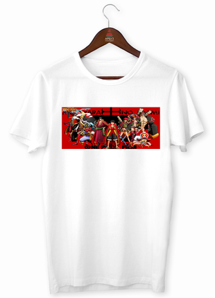 Футболка с оригинальным принтом "ван-пис one peace luffy луффи и команда one piece" push it