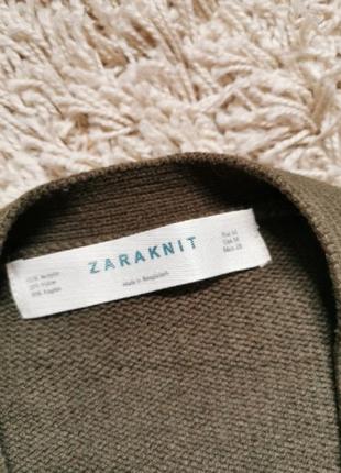 Кардиган джемпер на пуговках ангора  хаки zara4 фото