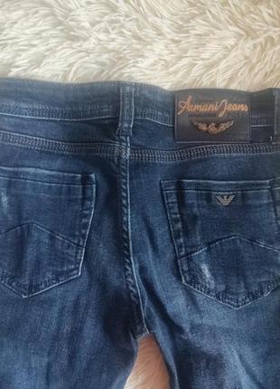 Джинсы темно синие armani jeans3 фото