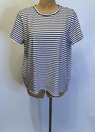 Футболка в полоску, большой размер