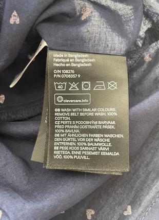 Крута сукня в сердечки котон з поясом платье h&m 5-6 років5 фото