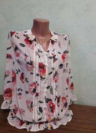 Легка блуза у квітковий принт1 фото