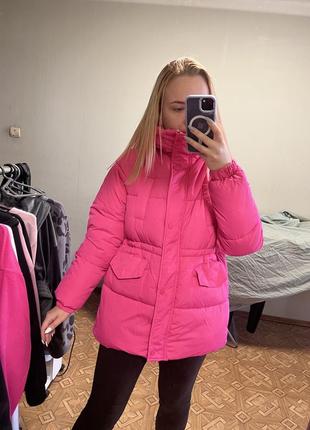 Куртка осенняя женская розовая м1 фото