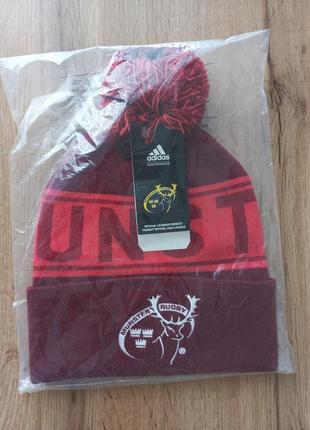 Adidas шапка munster rugby bobble hat зима размер универсальный  новая