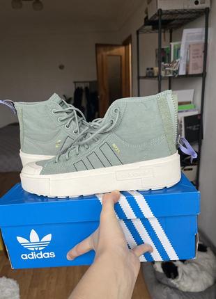 Кеды pink adidas nizza hi rf (новые)
