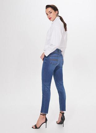 Джинсы mom slim облегающие высокая посадка