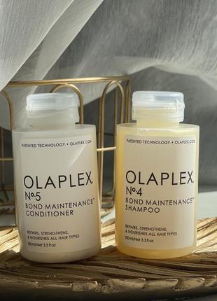 Набір шампунь та кондиціонер olaplex no.4 та no.5