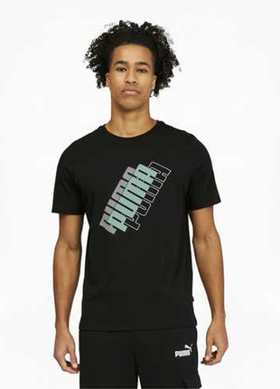 Puma футболка puma power logo tee black 670433-01