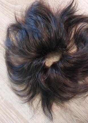 Резинка для волосся з волоссям (натуральне)