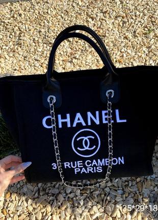 Женская сумка шоппер женская сумка текстиль в стиле chanel сунель2 фото