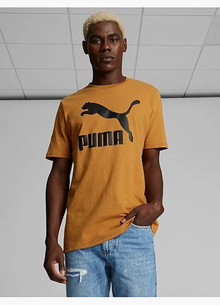 Puma футболка puma classics logo tee orange 670435-74