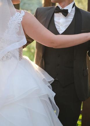 Весільна сукня з воланами 😍4 фото