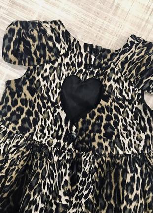Леопардовое платье для девочки2 фото