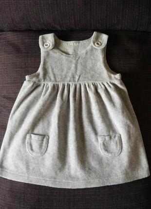 Ультра мягкий сарафан/платье 3-6 месяцев1 фото