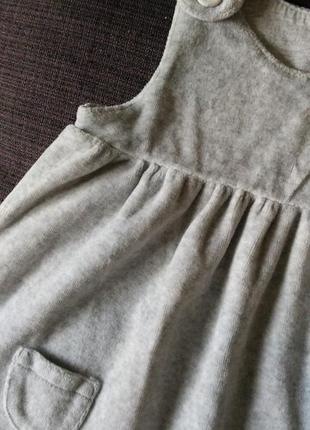 Ультра мягкий сарафан/платье 3-6 месяцев3 фото