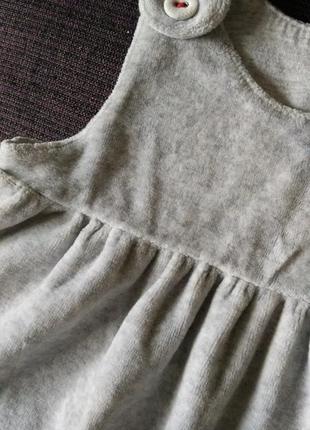 Ультра мягкий сарафан/платье 3-6 месяцев5 фото