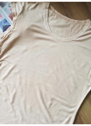Распродажа девичья футболка майка,состав вискоза, цвет бежевый, небольшой размер, может быть на девушку-подростка2 фото