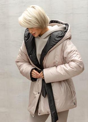 Невероятная зимняя куртка, куртка двухсторонняя6 фото