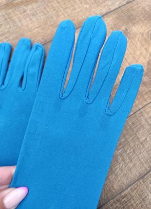 Перчатки синие длинные 50см перчатки синие